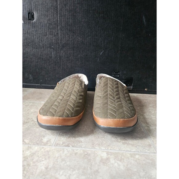 Olukai Hanohano men's waxed canvas indoor outdoor slipper husk olive green 12 46 - Picture 3 of 7